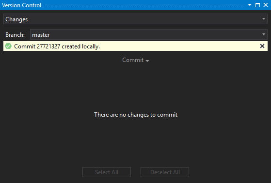 Commit created notification