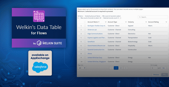Meet the updated Welkin's Data Table for Flows component!
